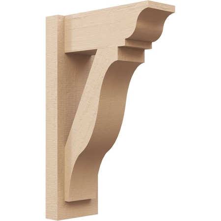 Ekena Millwork 6-in W x 14-in D x 22-in H Funston Trad Rough Cedar Woodgrain TimberThane Outlooker, Primed Tan OUTUR060X14X22FST04RCPR